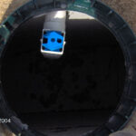 Typical effluent filter to prevent solids from getting out of the tank and plugging up the drainfield.