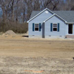Gravity septic installation completed on a new home.