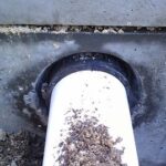 Our septic tanks pipe penetrations use rubber gaskets to make sure they are water tight.