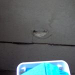 This is the hole on the other side of the septic tanks inside baffle.