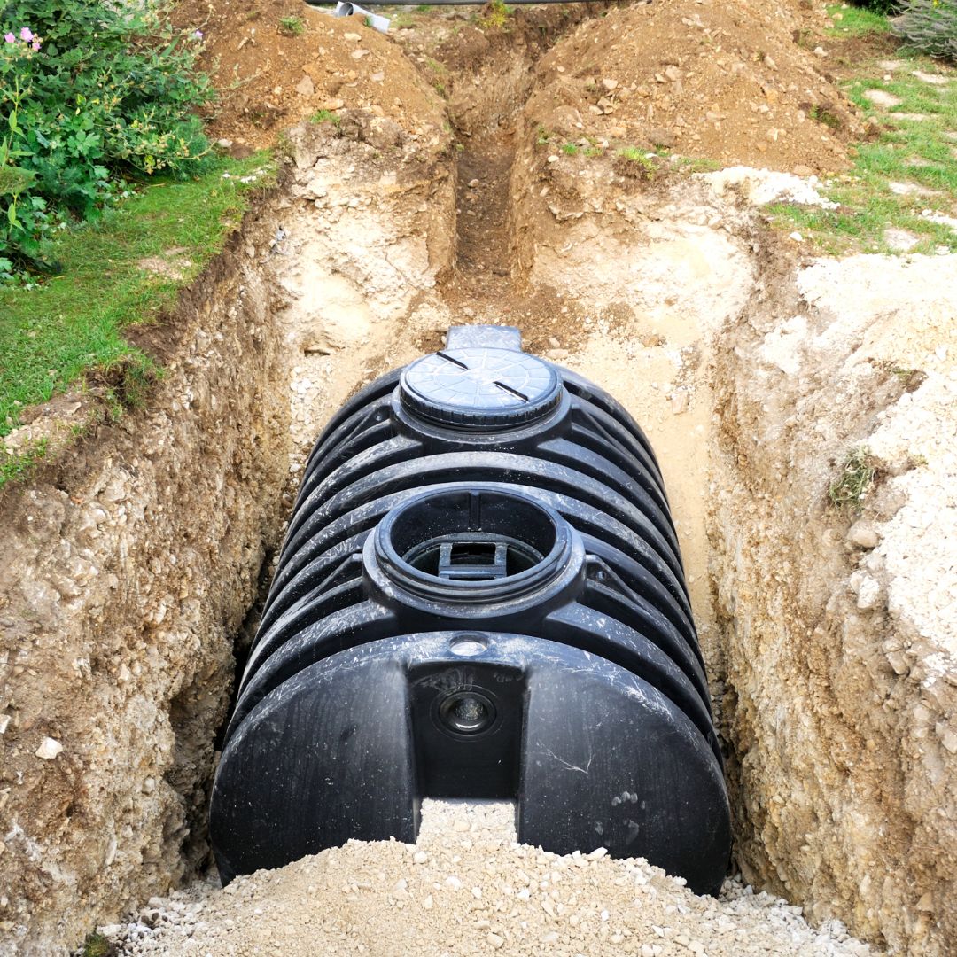 An image of a septic system in the ground.