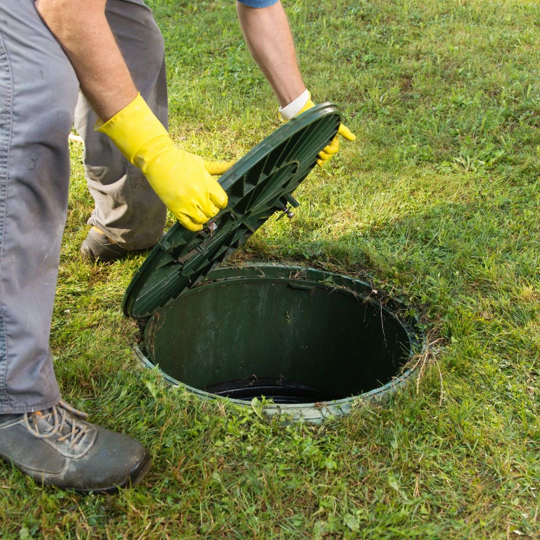 opening a septic tank